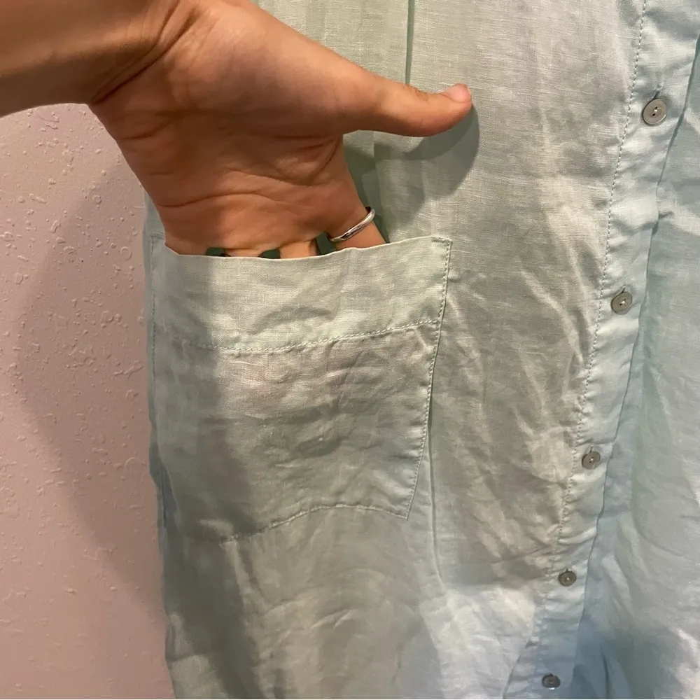 Eileen Fisher Arora Organic Linen Button Down Dress - Image 5