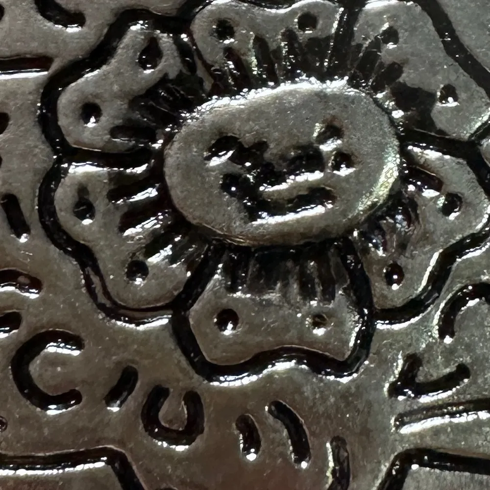 Brown Boho Faux Suede Belt with Floral Metal Buckle 42” - Image 9