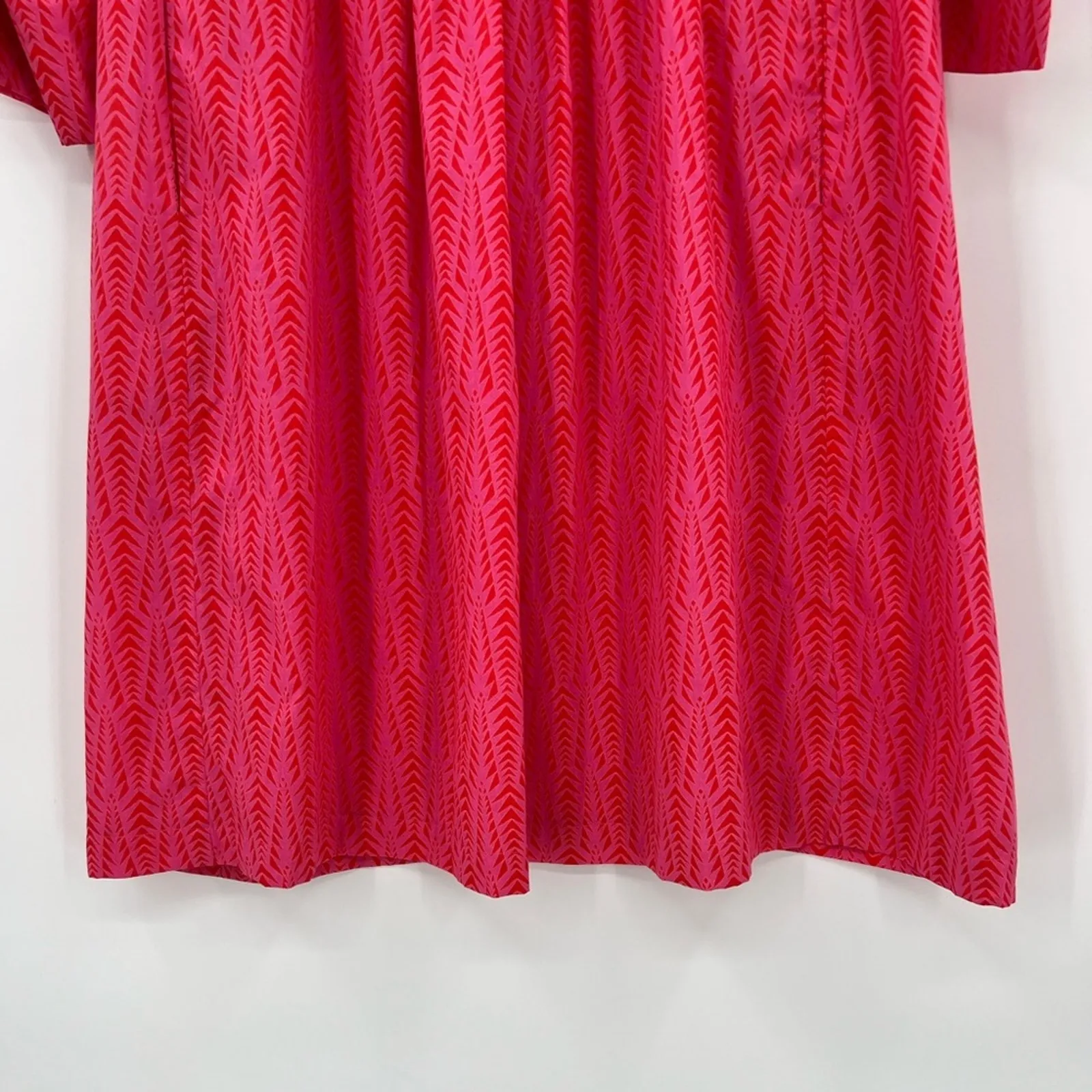 🆕 NWT Layla Printed Tunic Mini Dress Pattern Pocket Boho Pink Orange Red Medium - Image 5