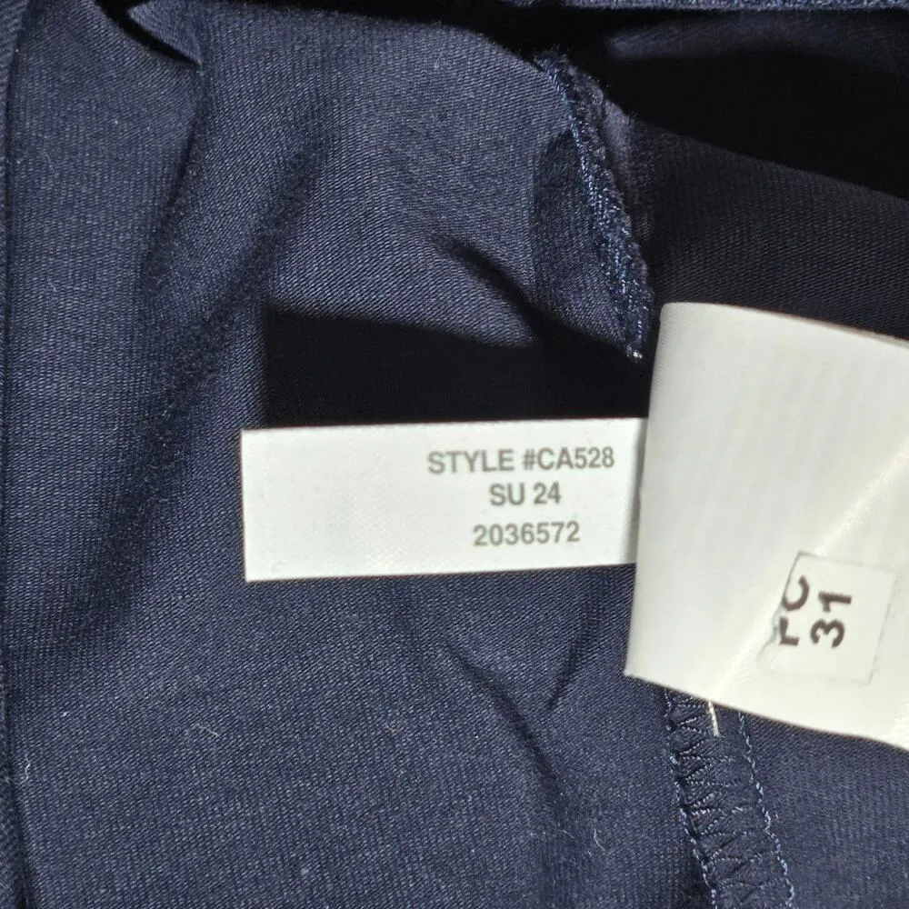 J.Crew  Squareneck cap-sleeve top in stretch cotton blend Navy M NWT - Image 5