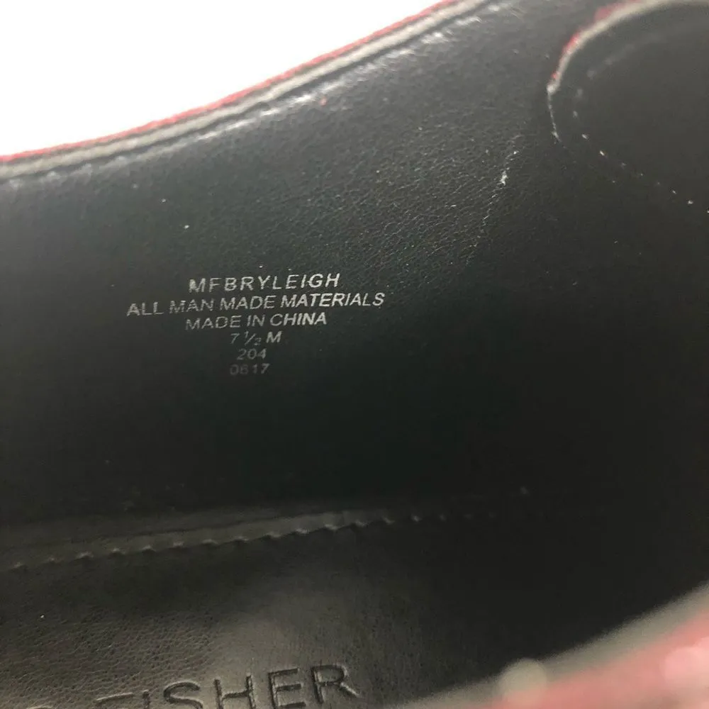 NEW Marc Fisher Bryleigh Dark Red Studded Oxford Loafers Women's Size 7.5 - Image 6