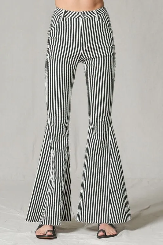 Blank Paige Black And White Flare Jeans - Image 6