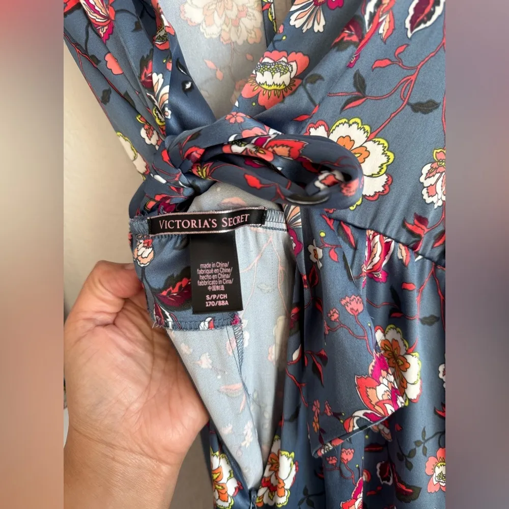 Victoria's Secret Women's Sz S Luxe Satin One Piece Sexy Keyhole Jumpsuit Floral - Image 16