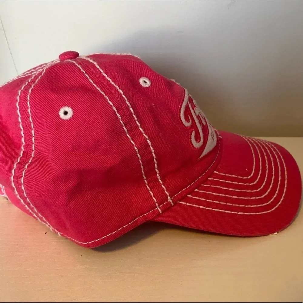 Woman’s Tractor Supply‎ Adjustable Hat Pink with White Stiching - Image 4