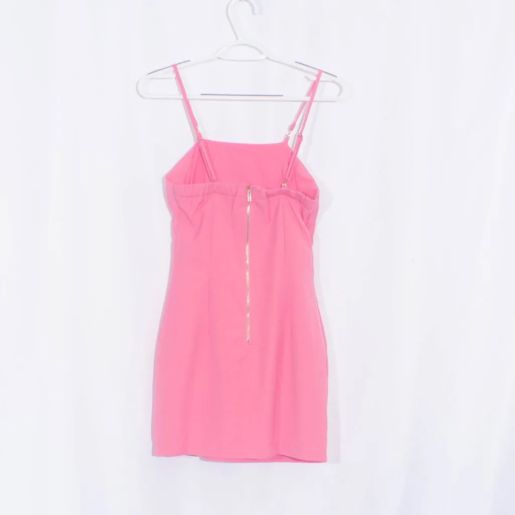 NWT SHOWPO Sharmiel Removable Straps Bodycon Dress Size 4 Pink - Image 4