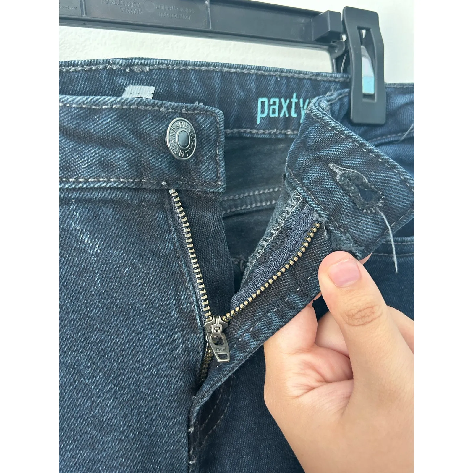 7 For All Mankind Jeans Size 12 Paxton Low Rise Grunge Straight Leg Festival - Image 6