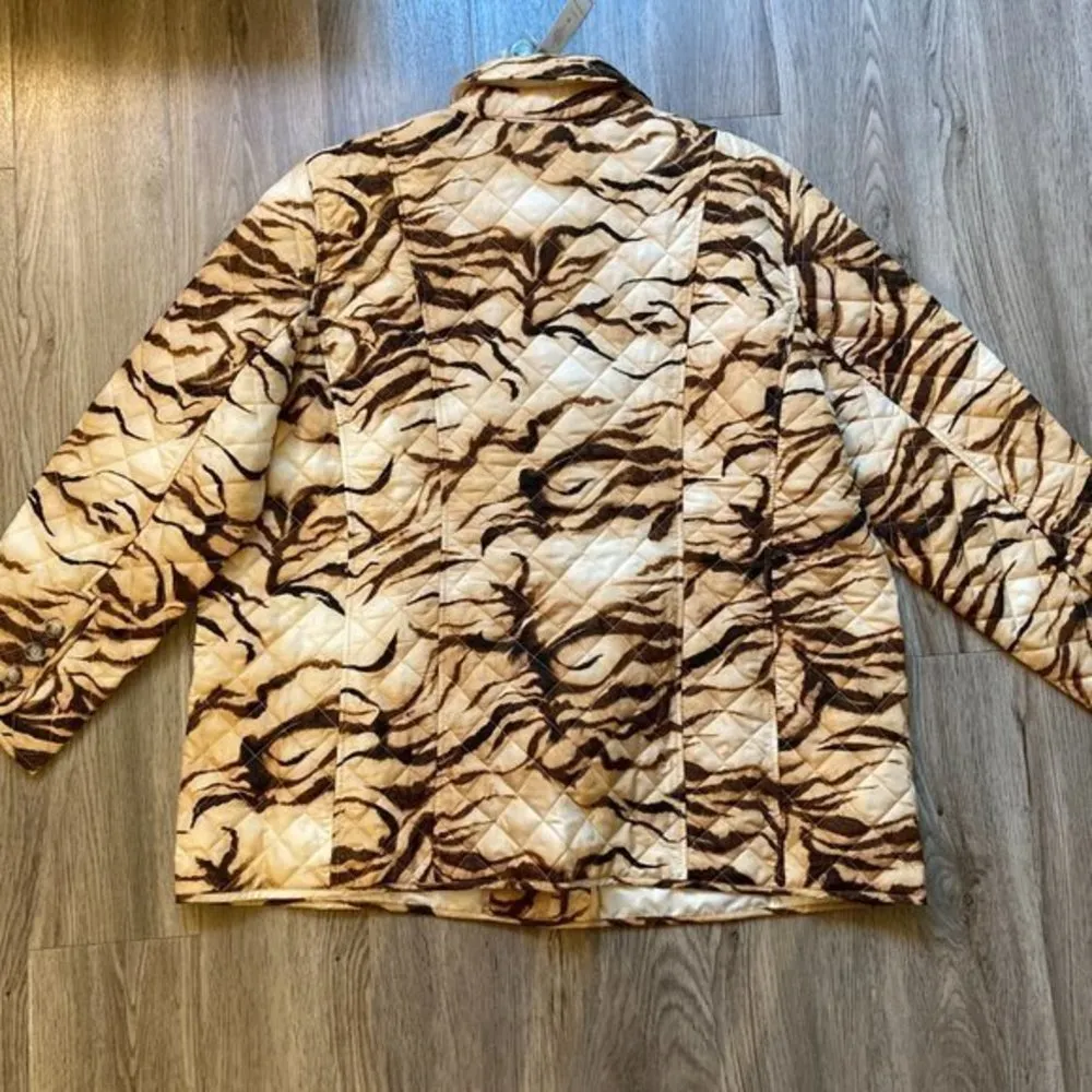 Chico's Tiger-Print Quilted Jacket Size 4 NWT - Image 12