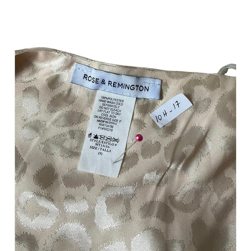 Rose & Remington Ivory Satin Open Back Tank Top Women Size Small | 10H - Image 3