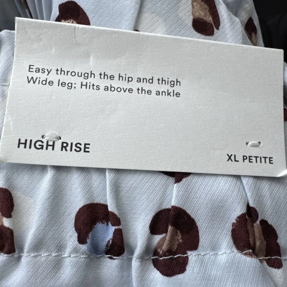 Sleep Floral Pajama Bottoms Size PXL  Animal Print Bottom Blue New - Image 4