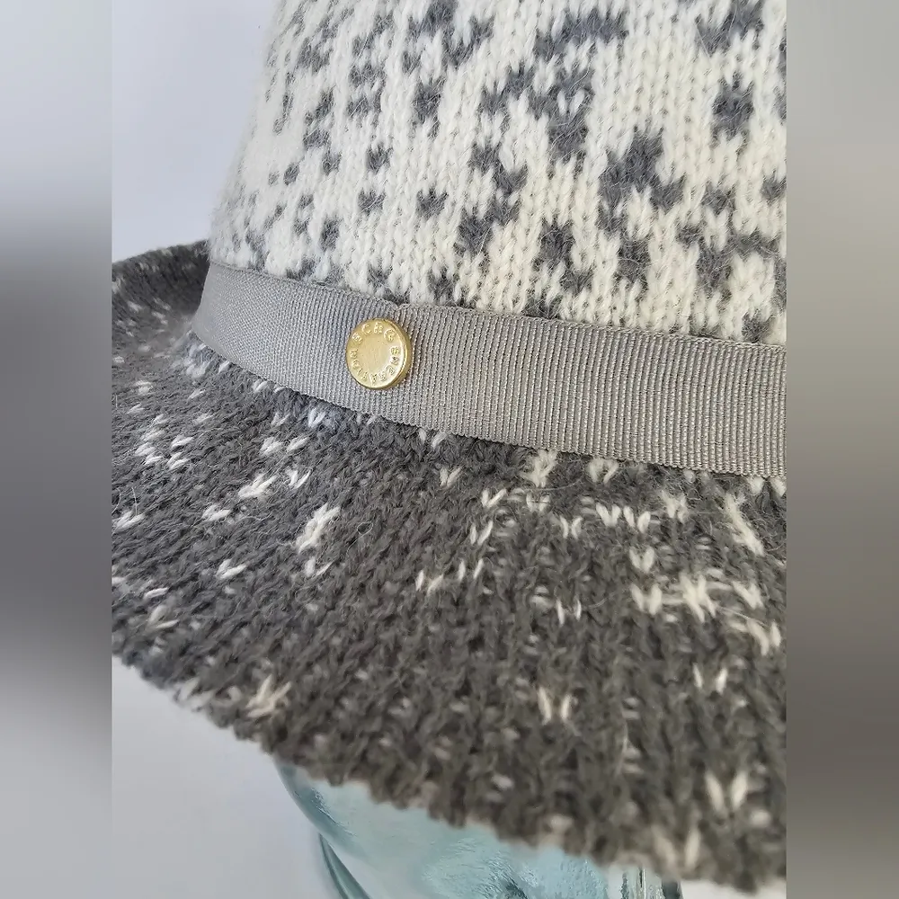 BCBGeneration Gray Angora Blend With Grosgrain Bow Fedora Hat NWT - Image 6