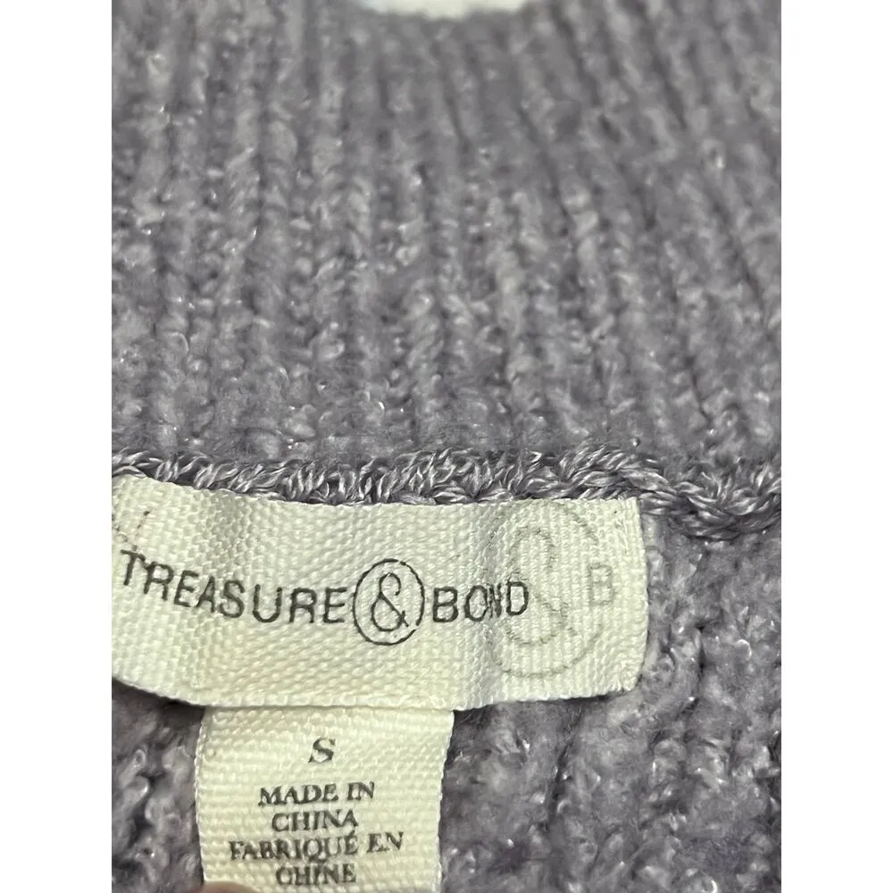 Treasure & Bond Oversized Lavender Thick Soft Bell Sleeved Sweater Size S Retro - Image 3