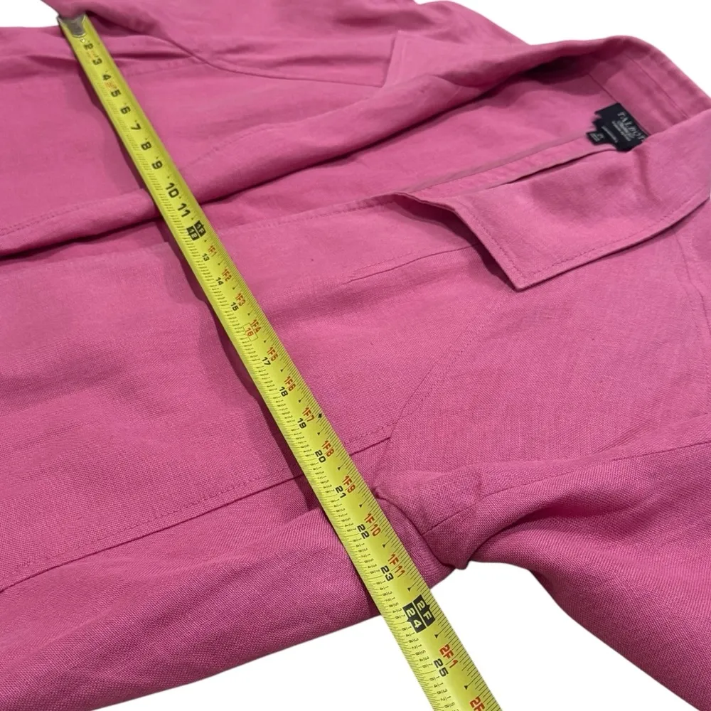 Talbots Pink 100% Pure Irish Linen Lightweight Summer Blazer Women’s Size 2X - Image 10