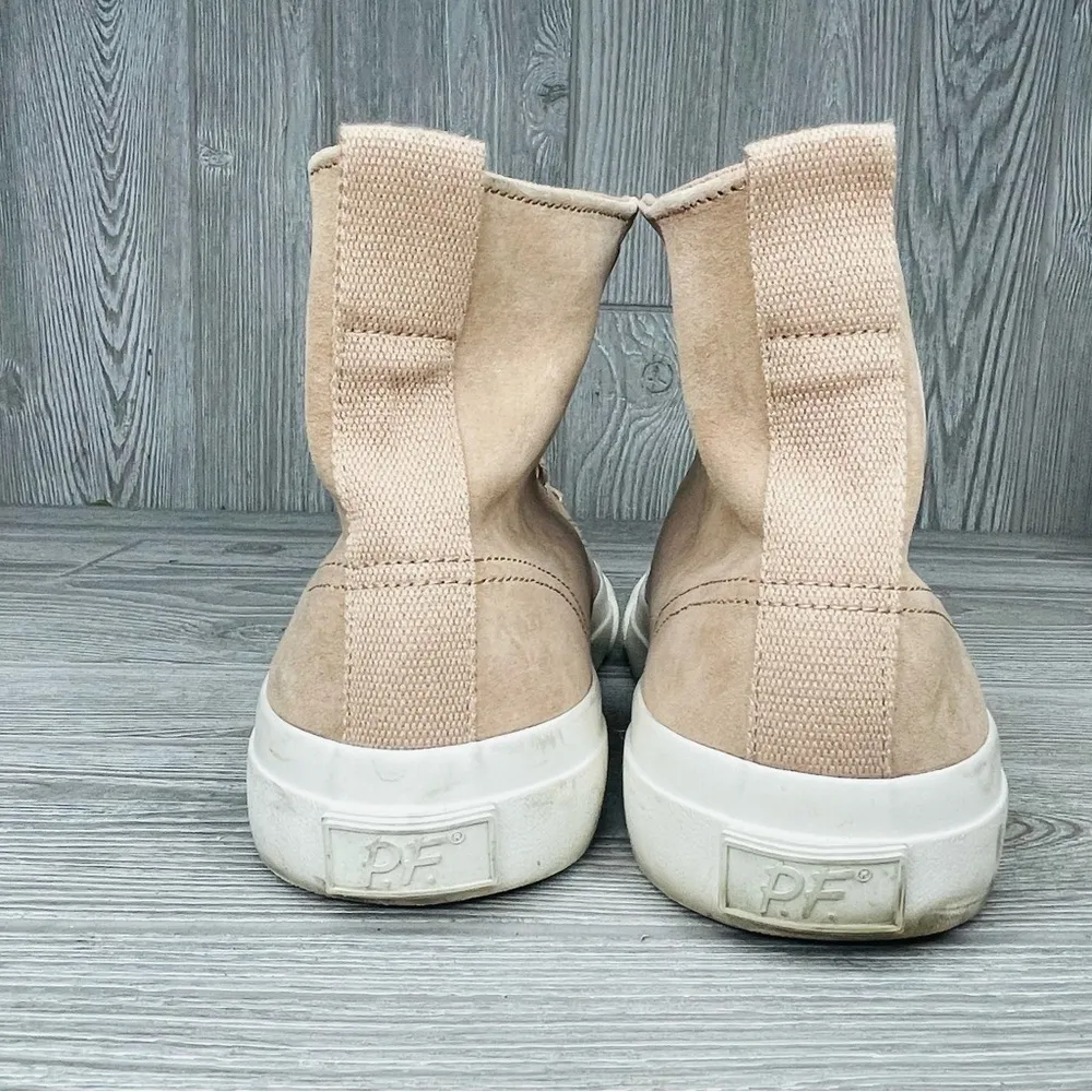 PF Flyers blush all American hi top suede sneaker W9 M 7.5 flat tennis shoes Tan Size 9 - Image 10