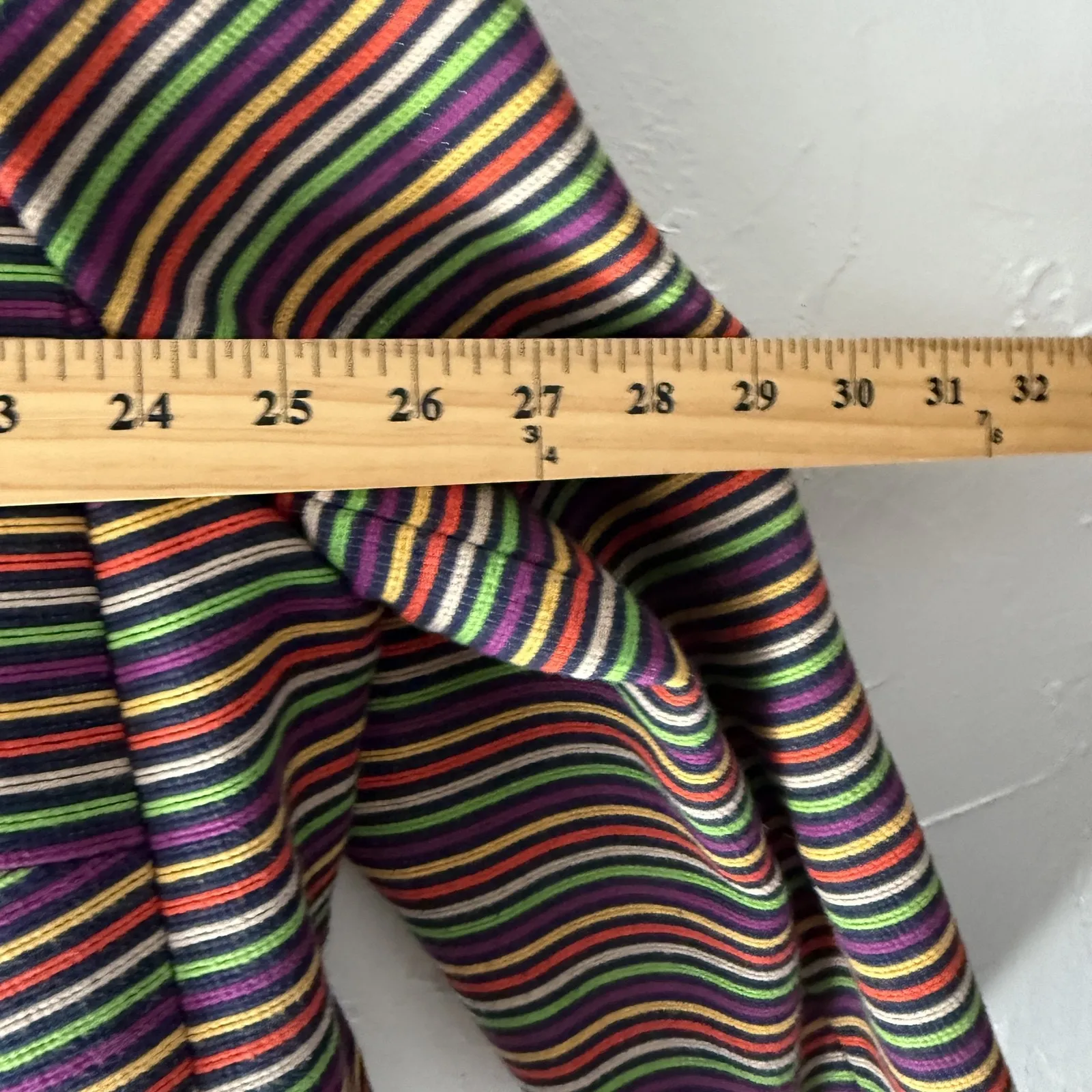 Talbots Blazer Womens 22WP Striped Two Button Lined Cotton Blend Jacket Plus Siz - Image 8