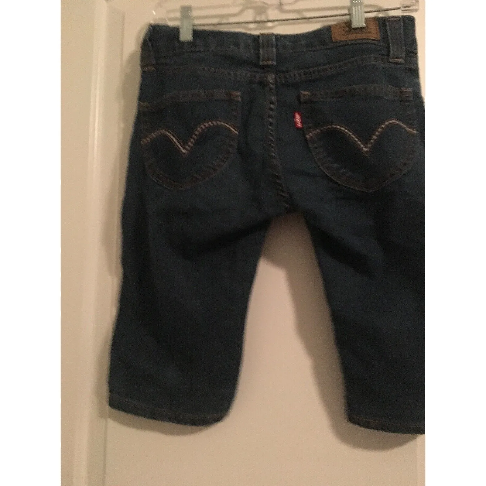 Levi's Women's Juniors Jean Shorts Pockets Blue Denim Size 5 - Image 6