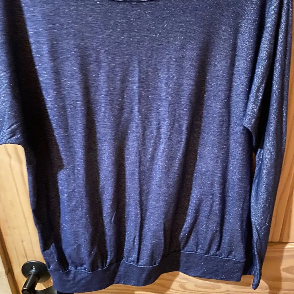 Faded Glory navy blue sparkly shirt size medium (8-10) - Image 3