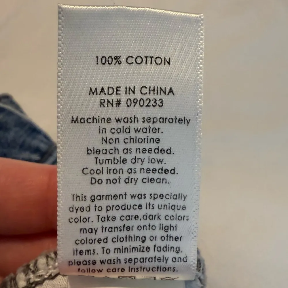 PacSun Railroad Stripe Denim Miniskirt Women’s Size 25 Waist Zip Front Closure - Image 6