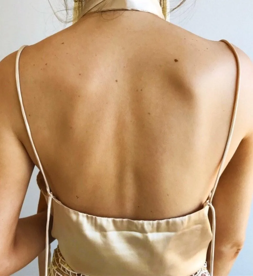 Gold Cami with scarf Size M - Image 3