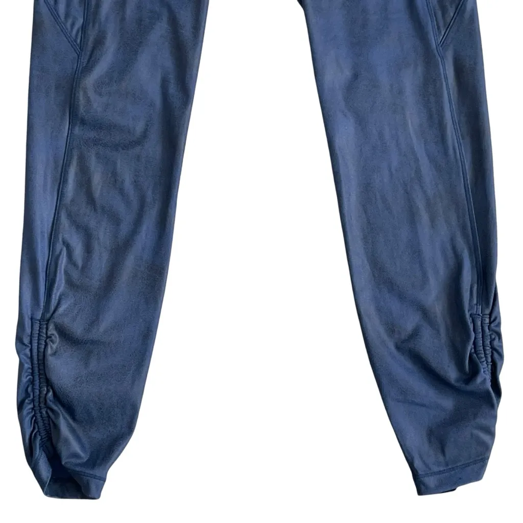 Zyia Distressed Blue Ankle Cinch High Rise 7/8 Leggings Women’s Size 4 Athletic - Image 5