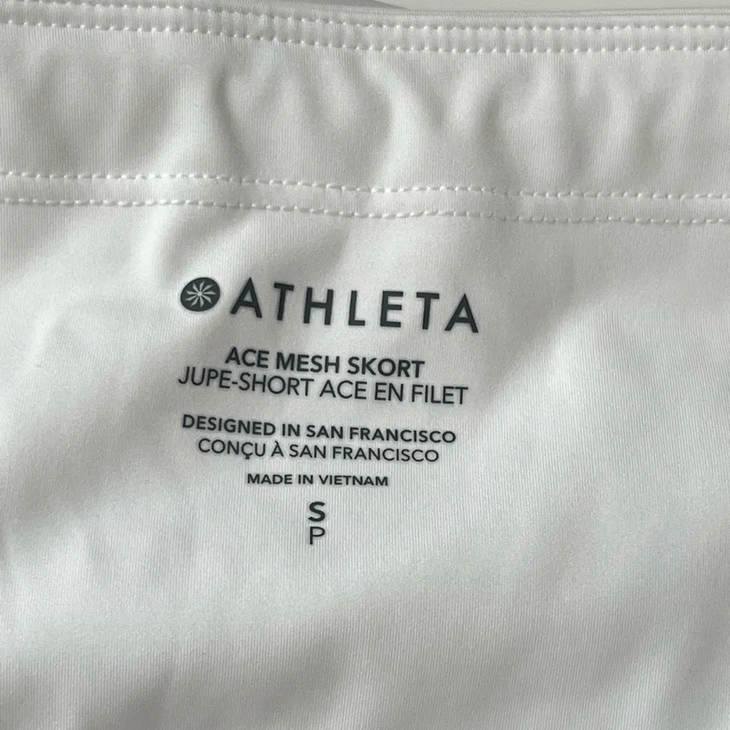 Athleta Ace mesh tennis golf skort white Small - Image 8