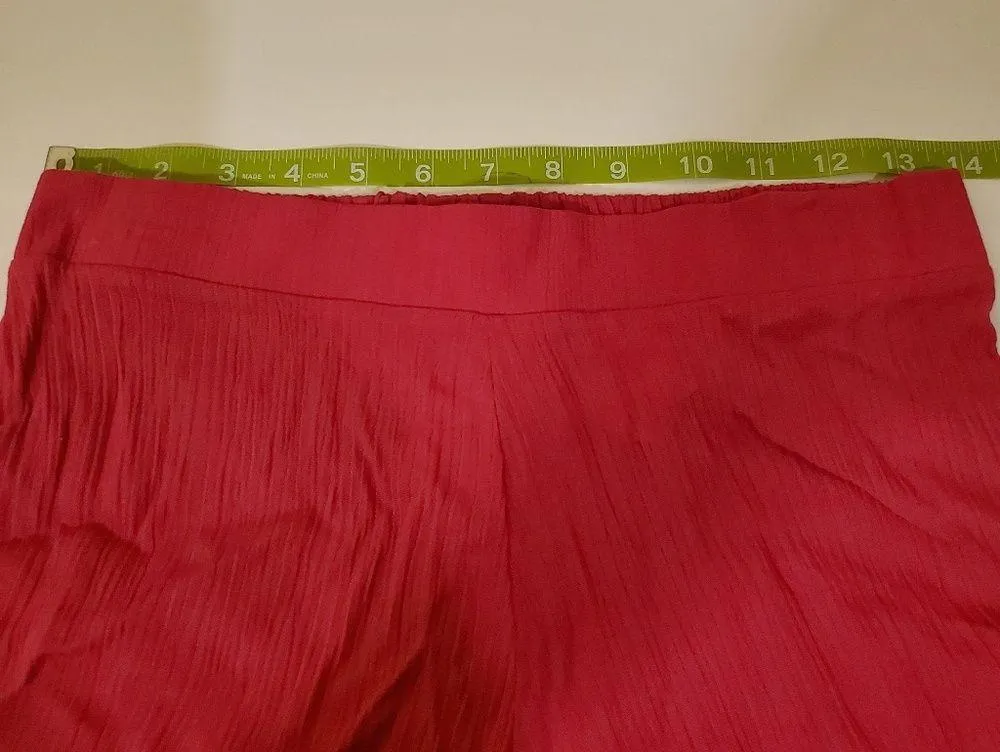 LA Gypsy Pink Rayon Shorts With Bungee Strings On Side Junior Large - Image 2