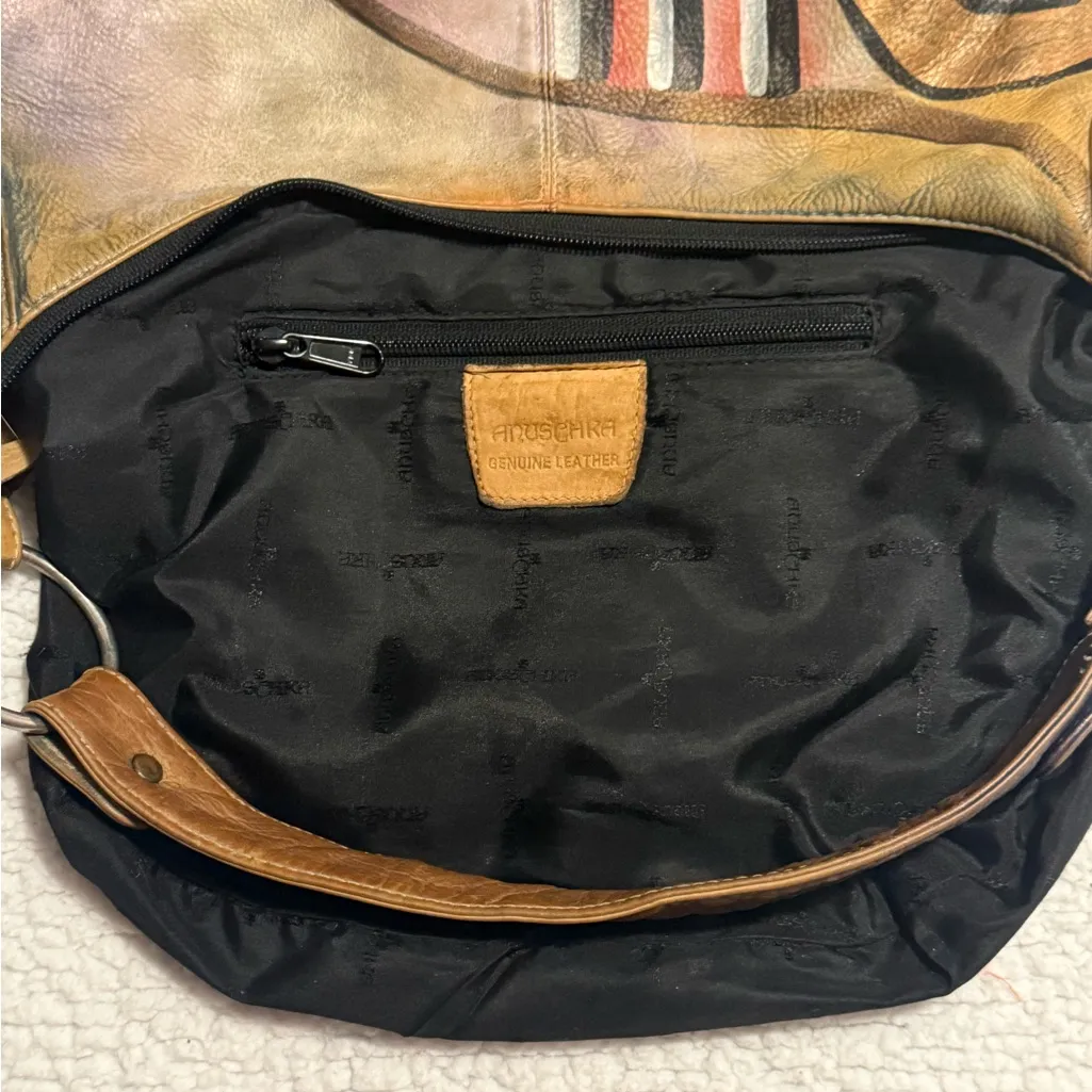 ✨RARE Anuschka Hand-Painted Leather Abstract Art Purse - Image 6