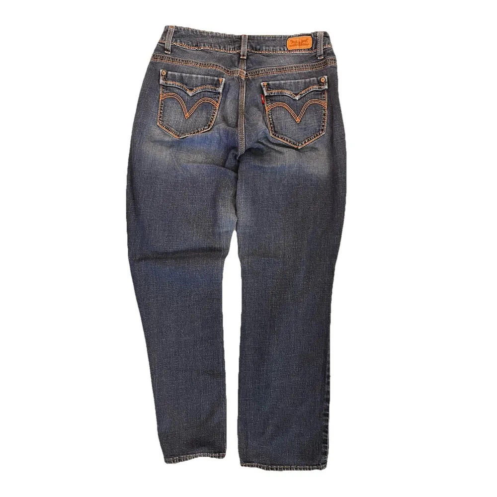 Levi's 529 Curvy Straight‎ Jeans Women's 31x30 Blue Mid Rise Cotton Dark Wash - Image 3