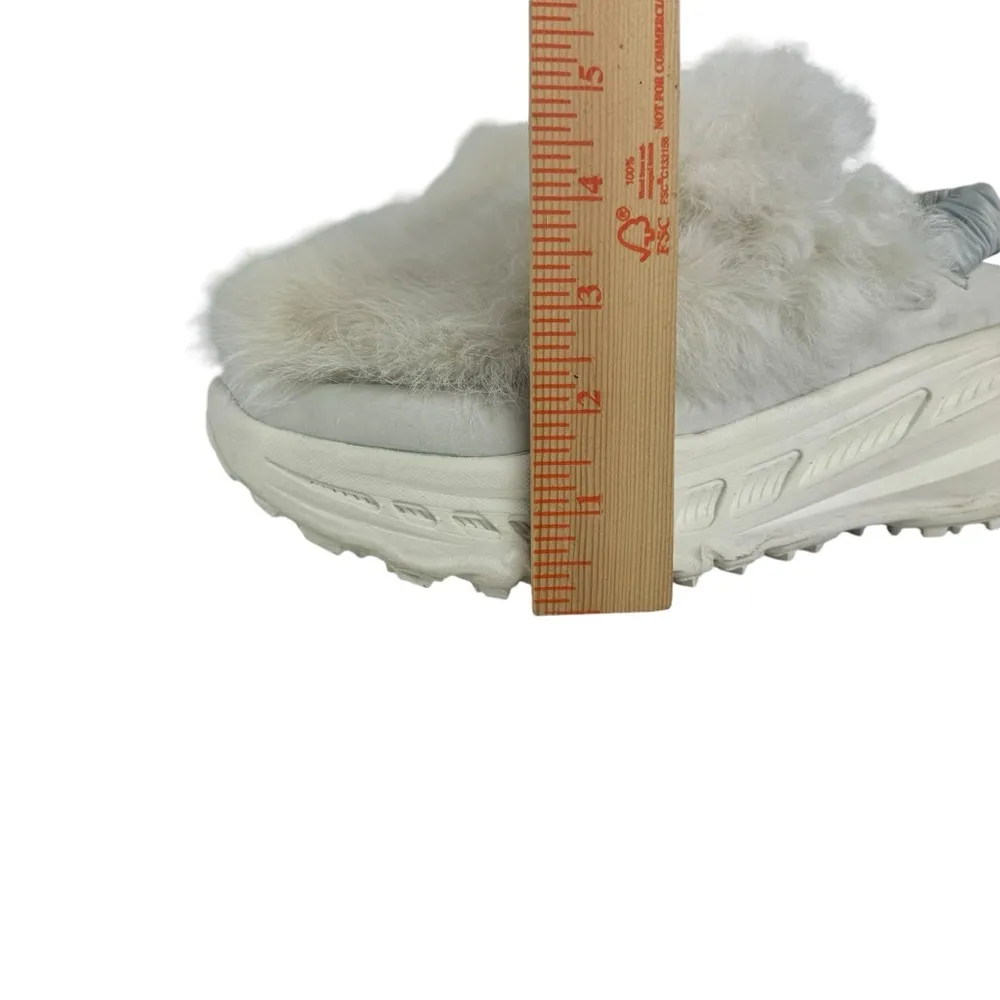 UGG Fluffy Runner Trainer Slip-On Shoes White US 9.5 Toscana Sheepskin Leather - Image 12