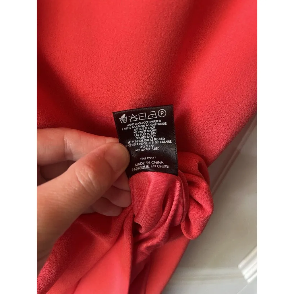 Belle Badgley Mischka Raya One Shoulder Draped Side Slit Maxi Dress Size 6 - Image 5