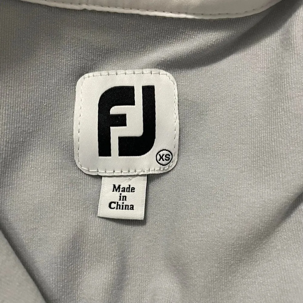 FootJoy Size XS  Top Vest Full Zip White Gray Golf Top - Image 6