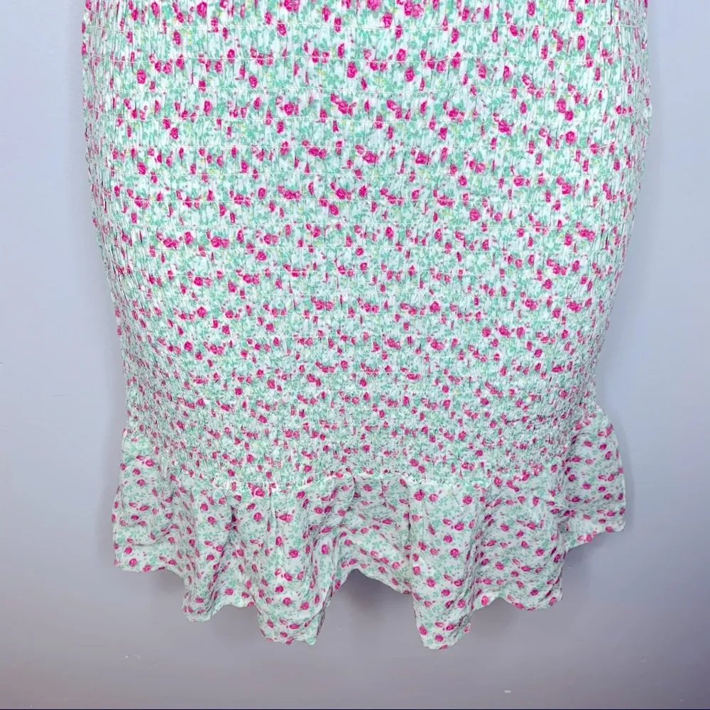 Wild Fable Floral Short Sleeve Smocked Dress - Image 7