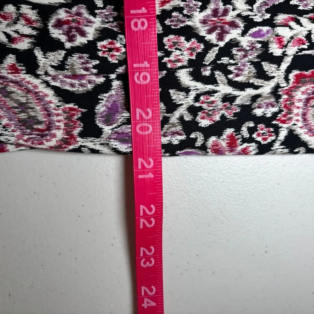 J. Jill Wearever‎ Pink White Black Paisley Floral Tunic Shift Dress Large - Image 7