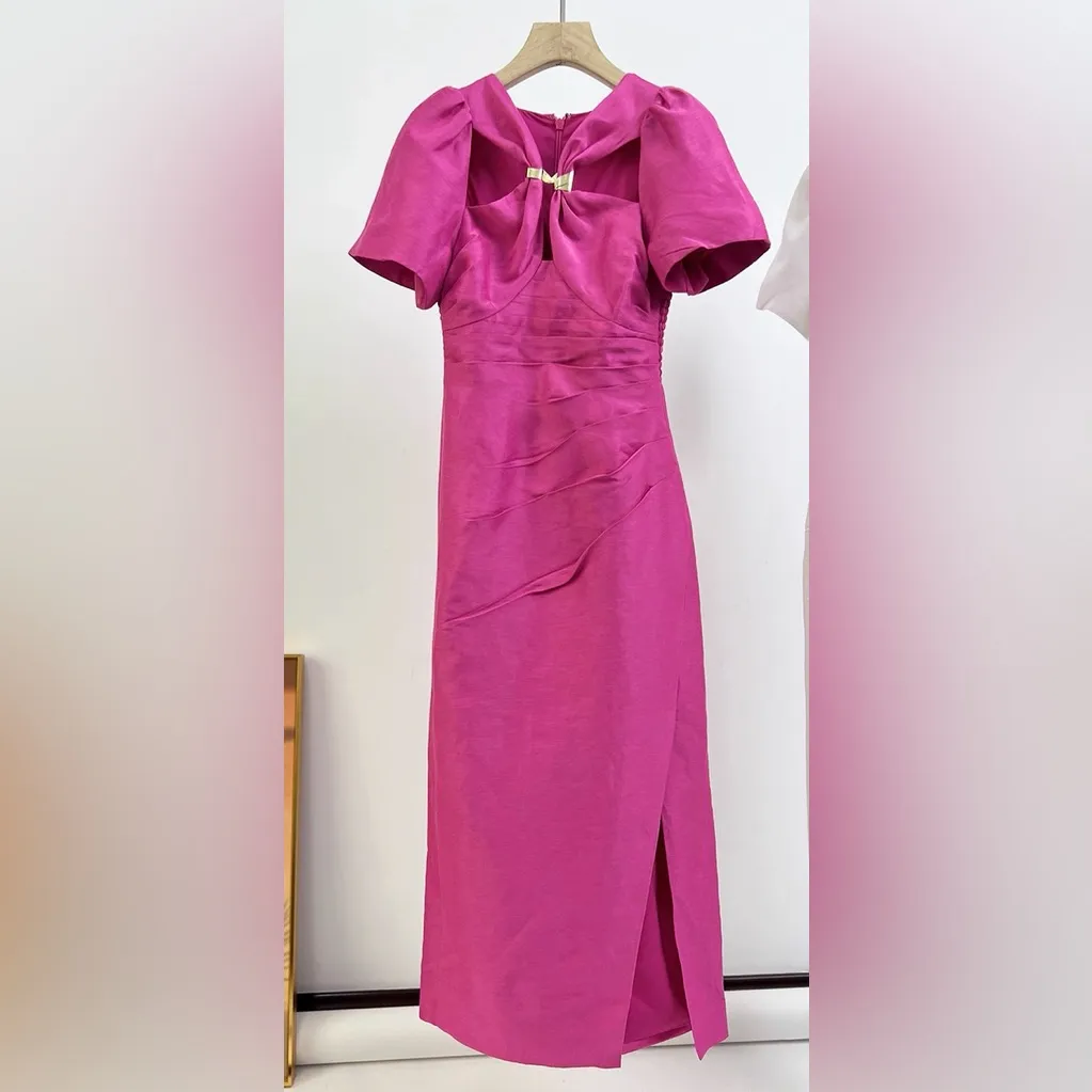 Aje Presence Twisted midi dress US6 Pink Size 6 - Image 6