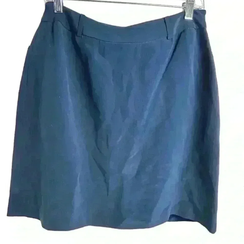 Jones New York Women's Blue Silk Pencil Skirt Size 10 Formal - Image 10