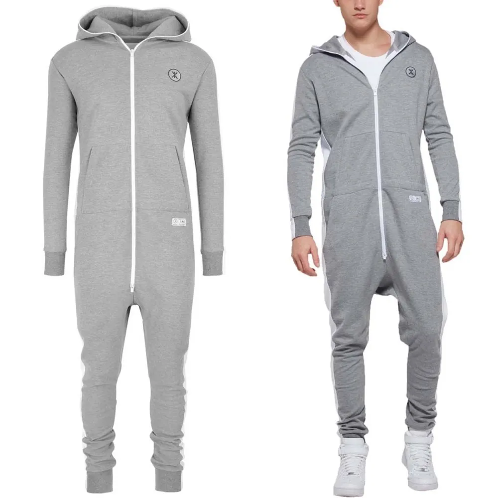 Onepiece • Racer Jumpsuit onesie navy white knit zip front loungewear unisex - Image 3