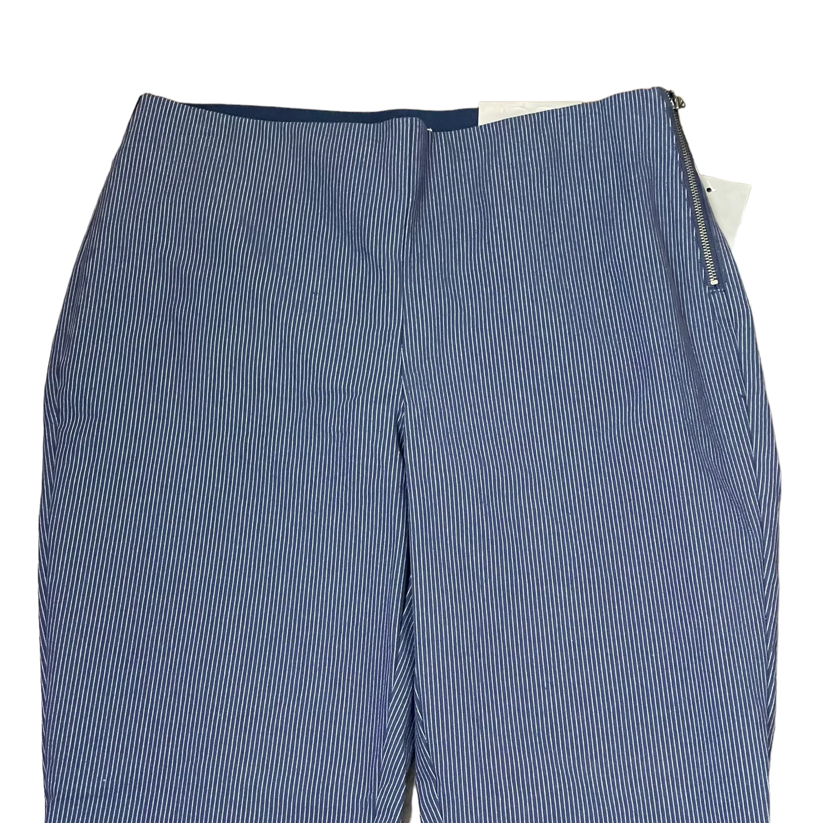 Maurices Skinny Ankle‎ Pants Size 8 Regular Blue White Striped Womens 30X28 - Image 2