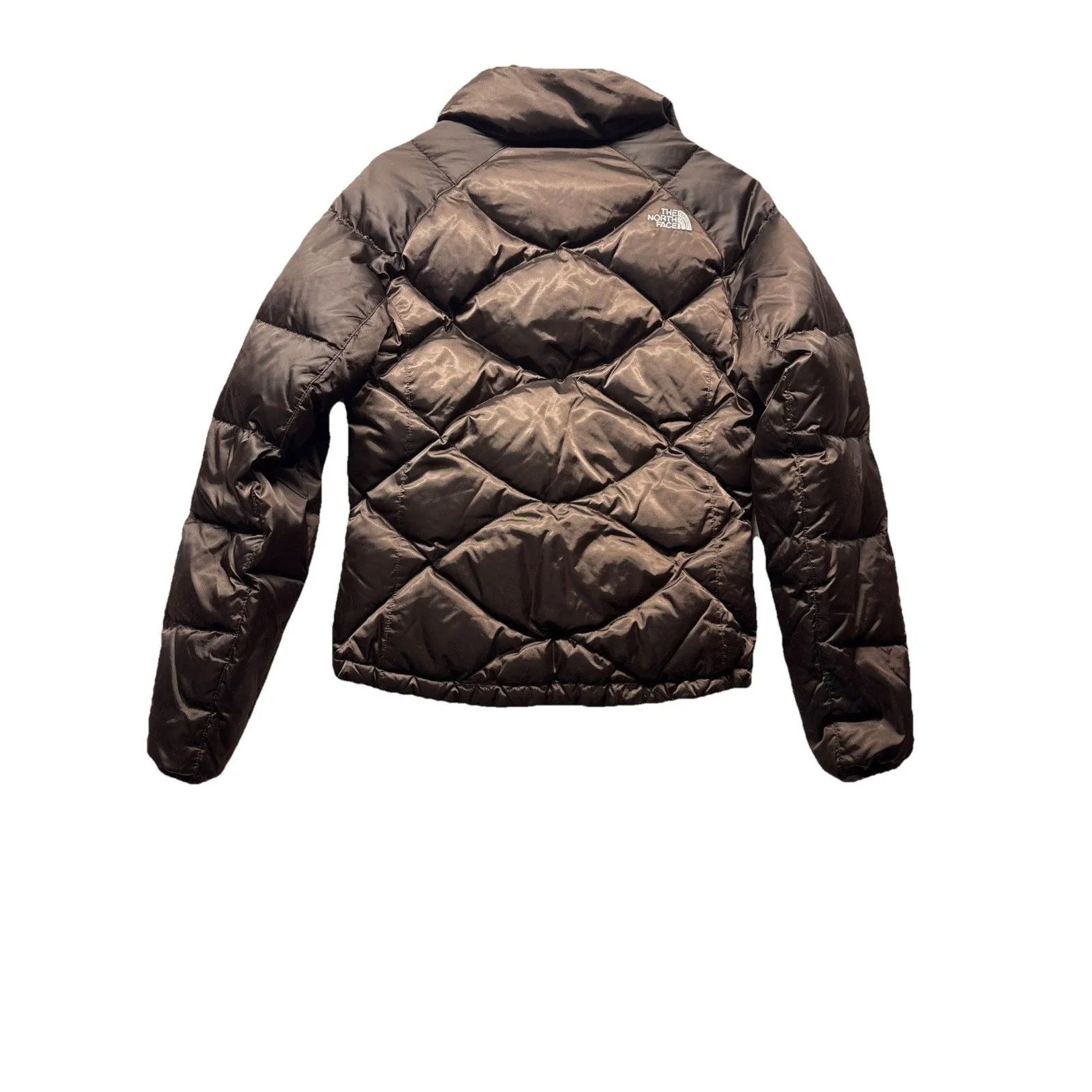 North Face Jacket Womens Small Brown 550 Down Puffer Quilted Winter Coat Warm - Image 6