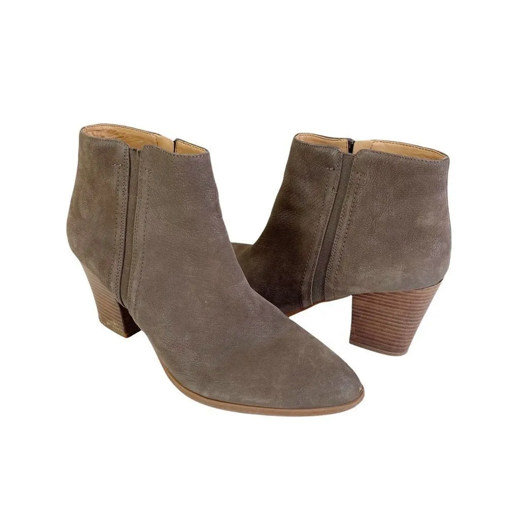 Franco Sarto Aeron Brown Leather Chelsea Side Zip Ankle Boots Sz 10 - Image 2