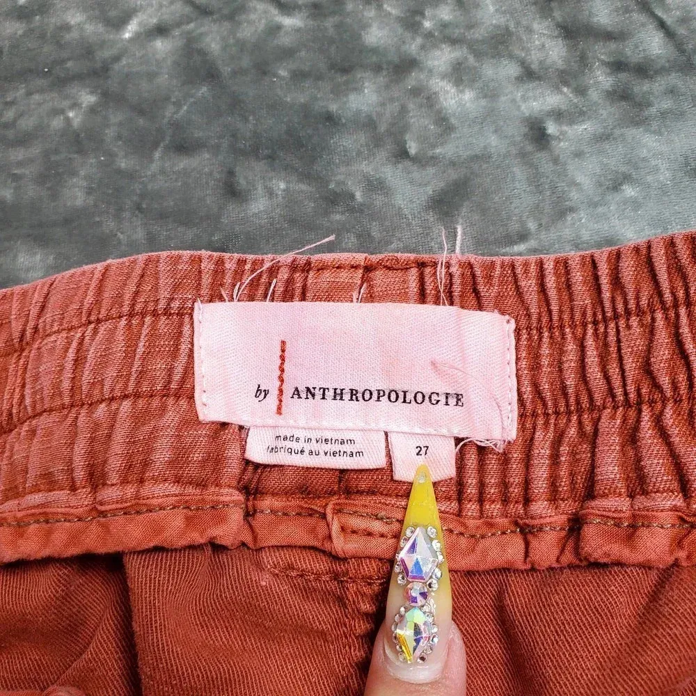 Anthropologie Cropped Cargo Pants in Rust - Image 4