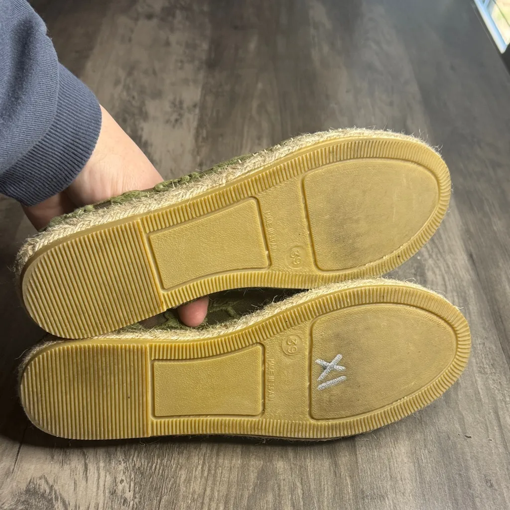 Toni Pons Far Espadrille Khaki Green Lace Shoe Size 8 - Image 10