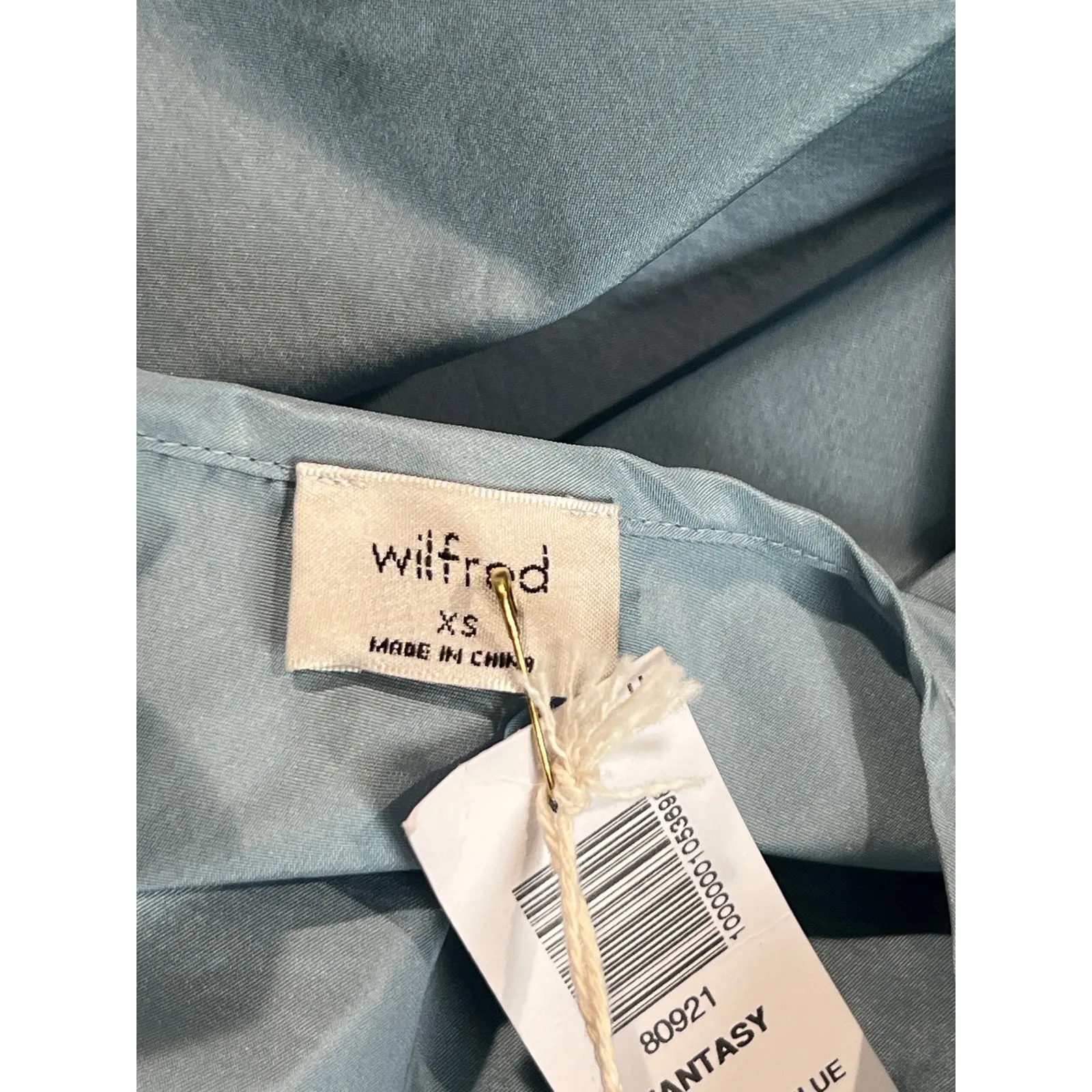 Aritzia Wilfred Fantasy Porcelain Blue Baby Doll Dress Size XS Regency Pastel - Image 7