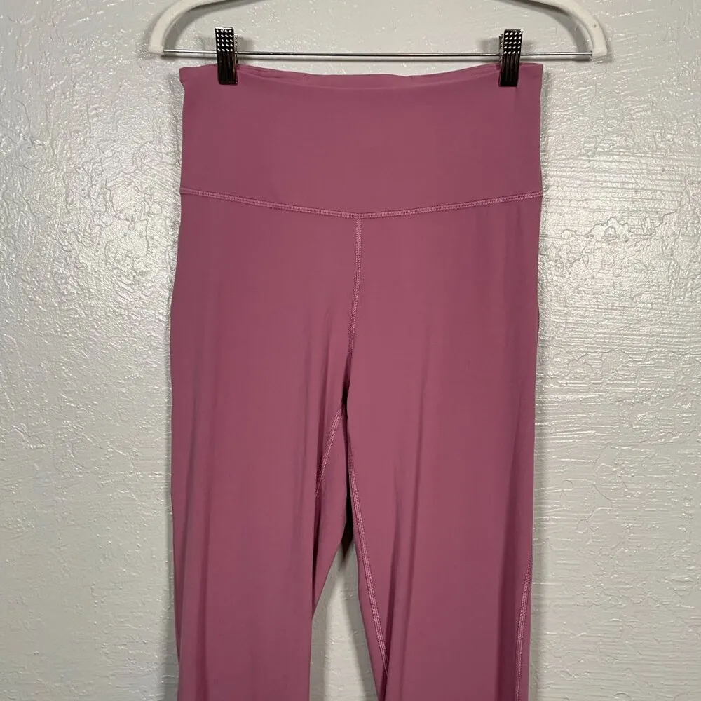 Women 8 Pink Dark Oxide Groove Super High Rise Crop 23" Nulu Pocket - Image 3