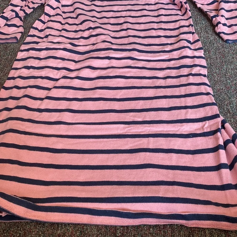 LL bean pink stripe mariners dress M Blue Size M - Image 3