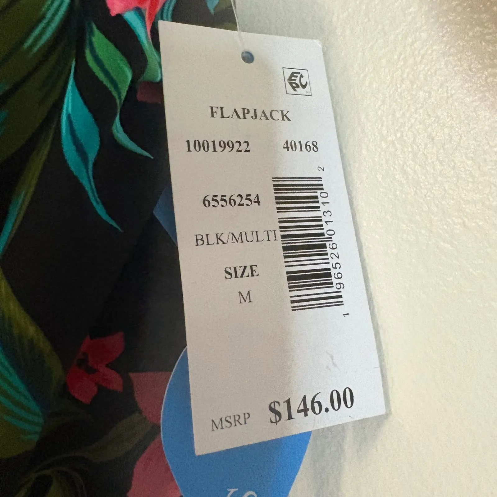 SkinnyDippers Miraclesuit Flapjack One Shoulder Reversible Floral Swimsuit Med Black - Image 5