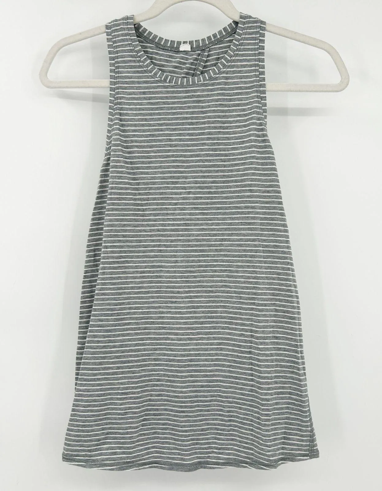 Lululemon Womens Active Athletic Pima Cotton Striped All Tied Up Tank Top Size 4 - Image 3