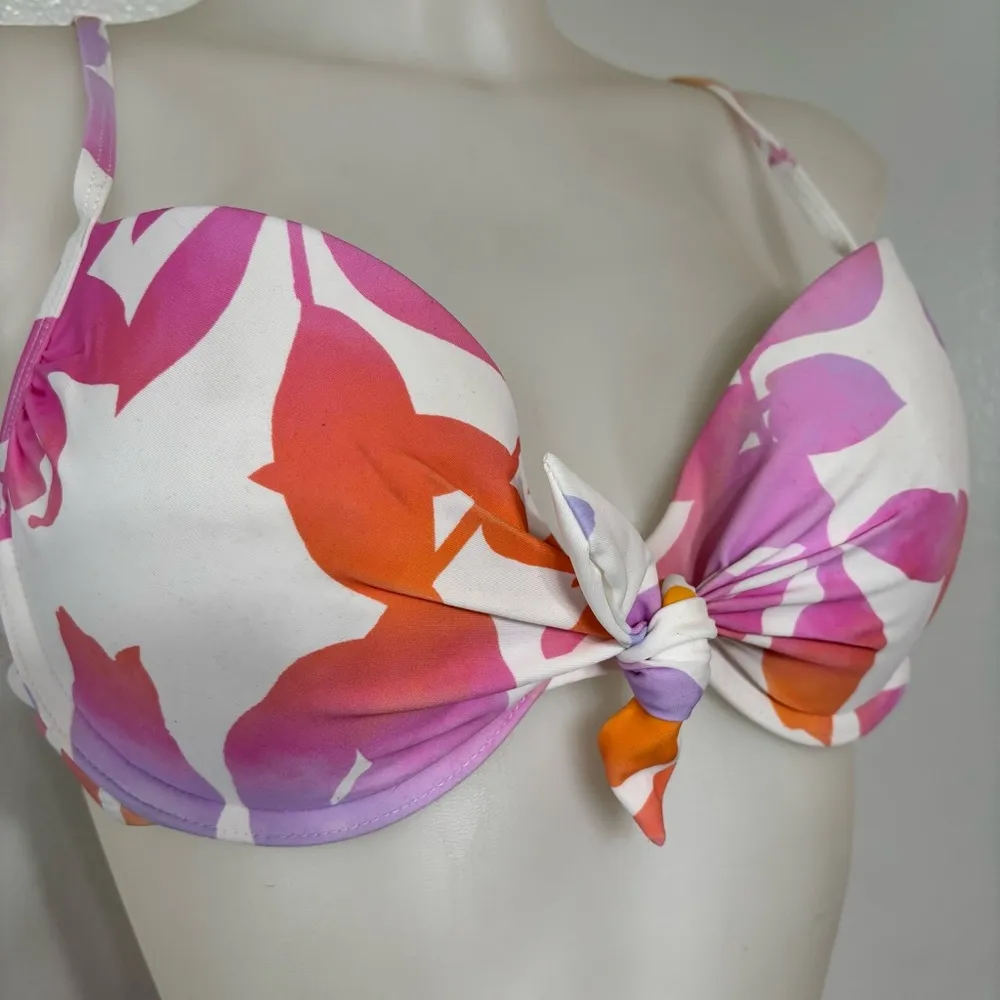 Multi Color Floral Mid-Rise Bikini Size L NEW - Image 3