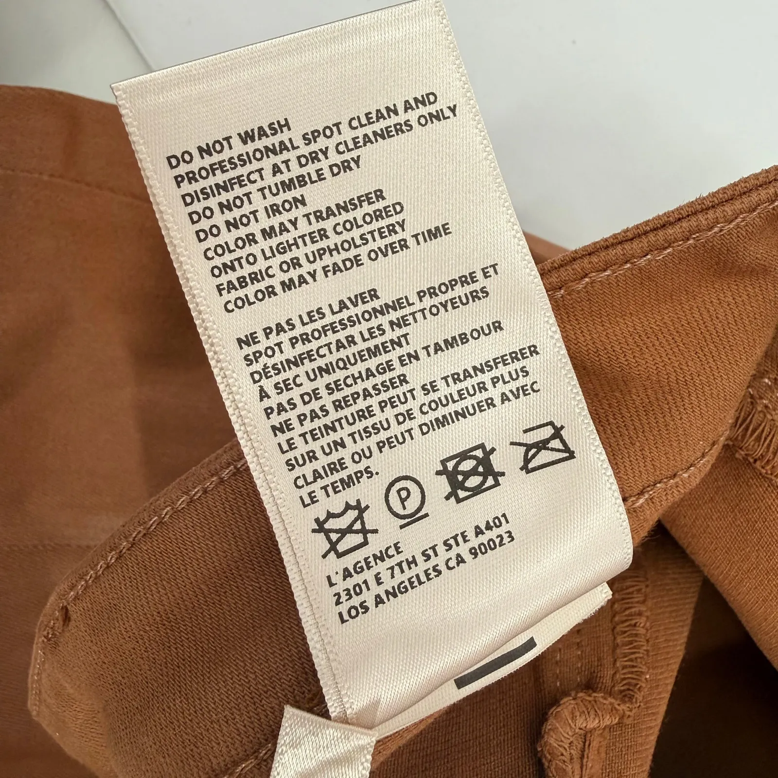 L'AGENCE Jeans Women SZ 26 NWT Jyothi High Rise Split Ankle Skinny Cognac Coated - Image 16