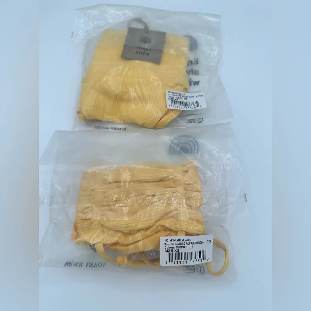 Free People| x Toast Swim Bikini Set| Sunset Rib - Image 4