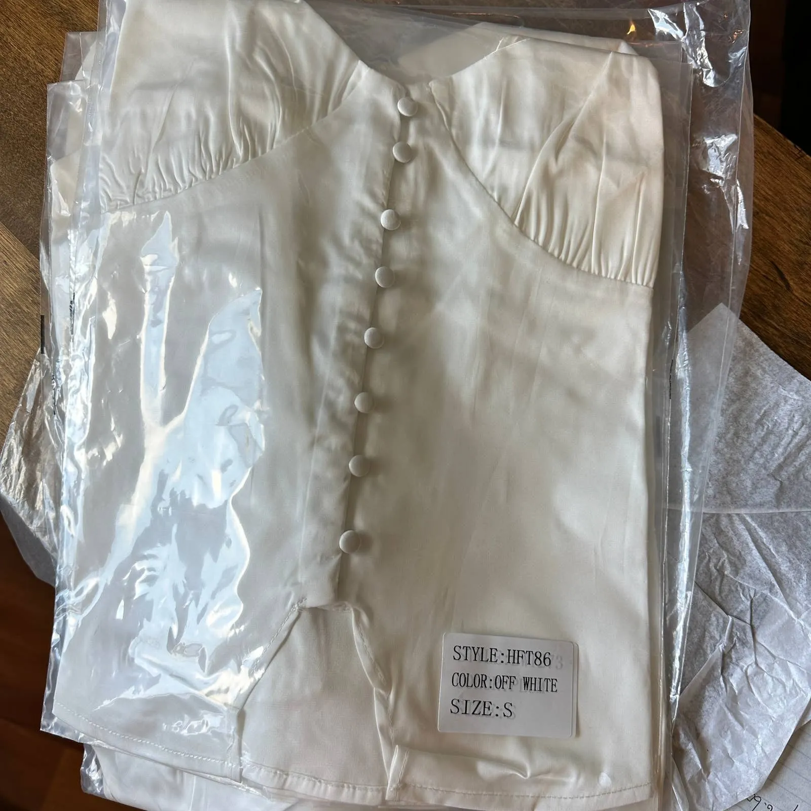 White Satin Cropped Camisole Top SMALL Cami Coquette Retro Lolita Pinup POL NEW - Image 8