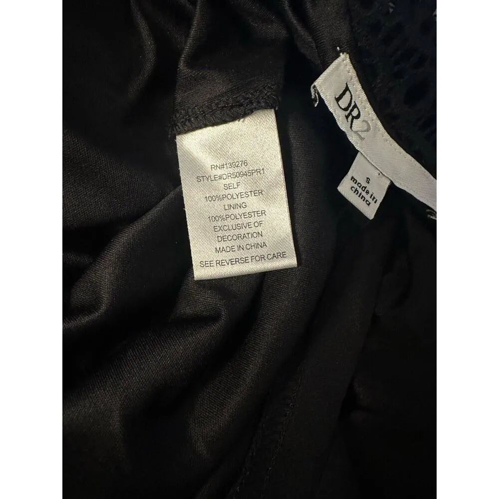 DR2 Dress Sz. Small Babydoll Fairy Boho Festival Artsy Whimsical Crochet Floral - Image 4